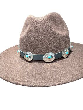 Vintage Native American Sterling Silver Turquoise Concho Hatband Belt A.B. Stamp